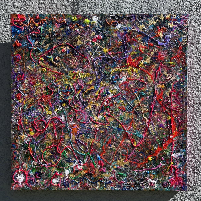 This unique painting by Serg Graff is an abstract expressionism, dominated by a chaotic interplay of colors, textures, and...