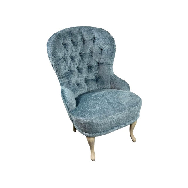 This small-scale Victorian tufted chair is a captivating piece that has recently undergone restoration, ensuring its...