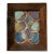 Contemporary Original Stephen Heigh Abstract Painting Distressed Barn Wood Frame “Ring Tone” For Sale