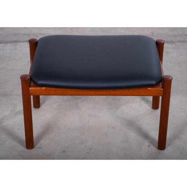1950s Teak Stool by Søren Hansen for Fritz Hansen, Denmark, 1950s For Sale - Image 5 of 10