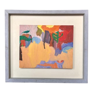 1950s Abstract Expressionist Landscape Oil Painting For Sale