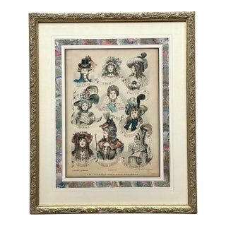 Vintage 18th Century French Coiffure Etching For Sale
