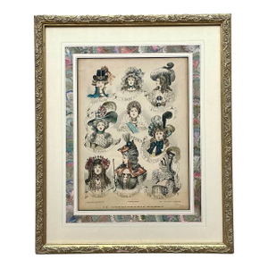Vintage 18th Century French Coiffure Etching