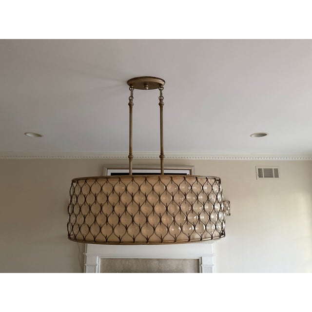 Murray Feiss Lucia Oval Chandelier in Burnished Silver For Sale - Image 10 of 10