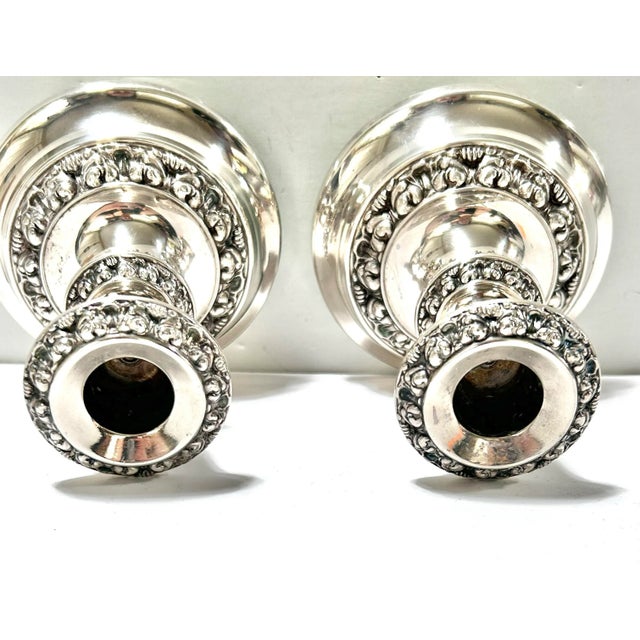 Vintage Silver Candlesticks – Lanthé England Silver Plate Candle Holders – Set of 2 For Sale In Louisville - Image 6 of 8