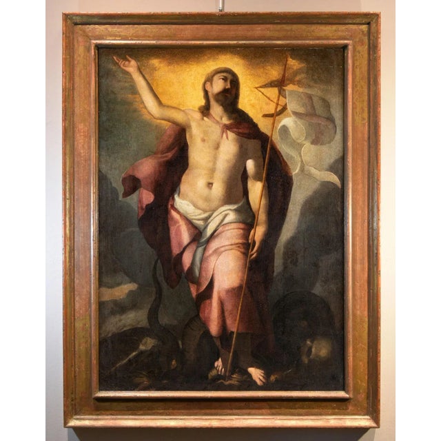 Follower of Tiziano Vecellio, Resurrection of Christ, 1600, Oil on Canvas For Sale - Image 12 of 12