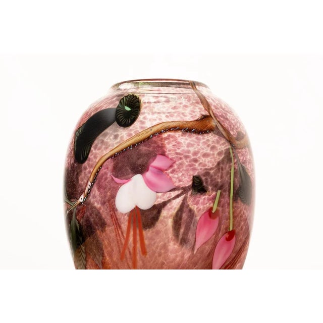 Art Nouveau Blown Glass Vase by Ed Aleksander for Orient & Flume, 1975 For Sale - Image 4 of 13