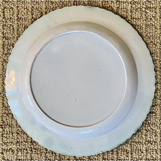 Antique Early 19th Century English Pearlware Green Feather Edge Plate For Sale - Image 11 of 17