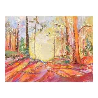 Susan Glendenning Glowing Landscape Pastel For Sale