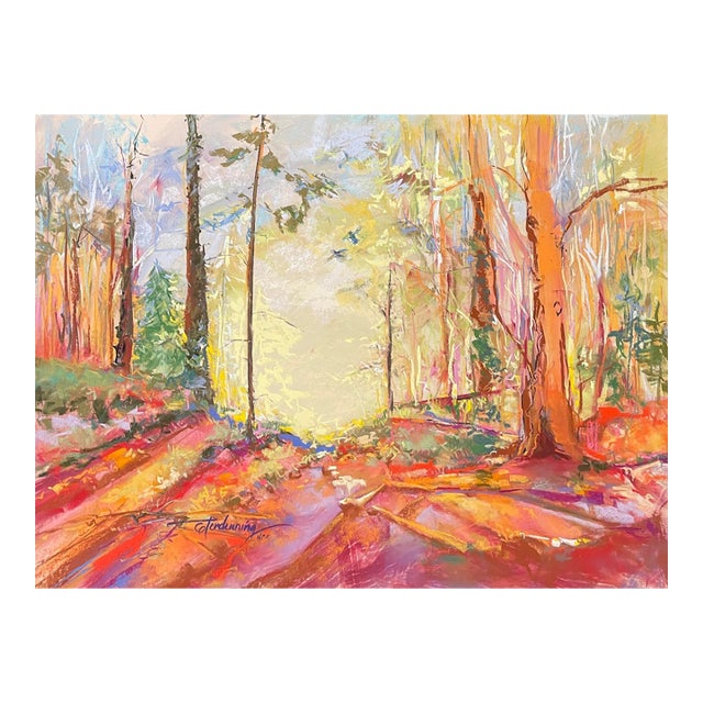 Susan Glendenning Glowing Landscape Pastel For Sale