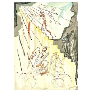 Salvador Dali, The Mystic Ladder (Divine Comedy), 1960, Original Woodcut For Sale