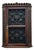 Outstanding Antique Beautifully Hand Carved Solid Mahogany Wall Hanging Corner Cabinet - Signed & Dated 1900 For Sale