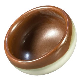 Chinese Brown & White Glazed Porcelain Tea Cup For Sale