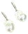 Diamond Fresh Water Pearl Earrings 14k Gold Large Certified For Sale