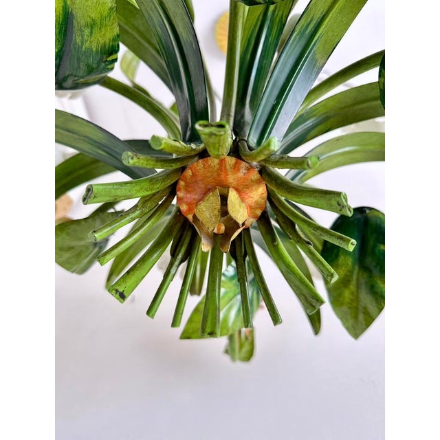 Vintage Floral Tole Chandelier, 1970 For Sale - Image 15 of 18