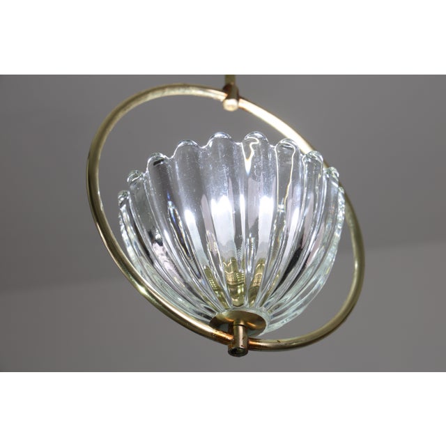 1950s Art Decò Barovier E Toso Pendant Light For Sale - Image 12 of 14