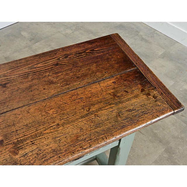 Aqua English 19th Century Painted Pine Four-drawer Server For Sale - Image 8 of 12
