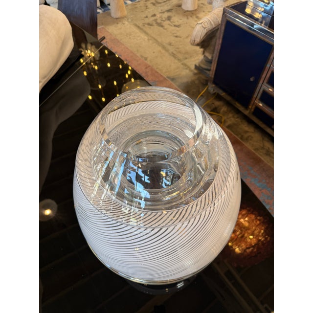 Mid-Century Modern 1970s Model Lt 353 "Egg" Table Lamp & Vase by Carlo Nason for Av Mazzega For Sale - Image 3 of 10