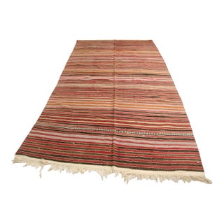 Mid 20th Century Handwoven Striped Tribal Runner For Sale