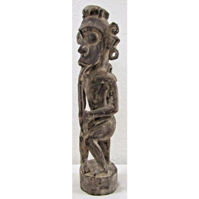 Early 20th Century Carved Wood Fertility Deity Figure Circa 20th Century For Sale - Image 5 of 12