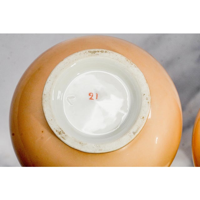 Lovely Pair Antique Hand Painted Victorian Porcelain Vases Neoclassical Portraits & Gilt Decoration Luxury Home Decor Art For Sale - Image 17 of 17