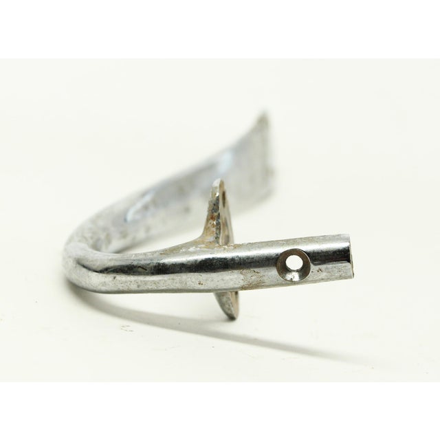 Pair of Traditional Curved Chrome Bridge Pulls For Sale - Image 4 of 4