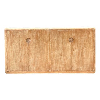 Vintage Minimalist Washed Wood Credenza For Sale