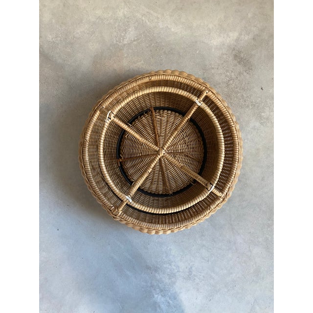 Tan Isamu Kenmochi for Yamakawa Rattan Stools, a Pair For Sale - Image 8 of 17