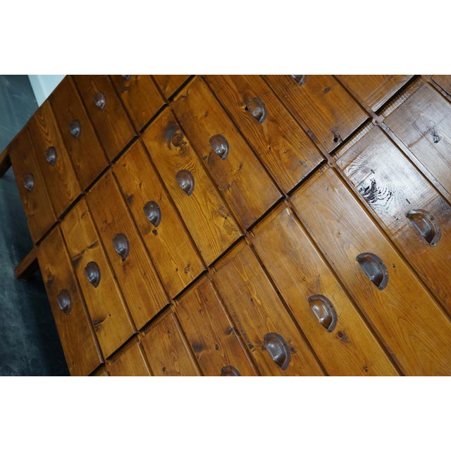 Dutch Pine Industrial Apothecary / Workshop Cabinet, 1950s For Sale - Image 15 of 18