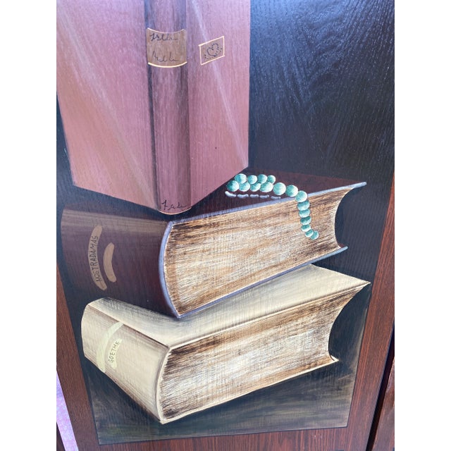 Trompe l'Oeil Library Scene 4-Panel Screen For Sale - Image 9 of 13
