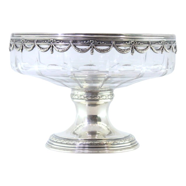 Fruit Bowl with Silver Structure For Sale