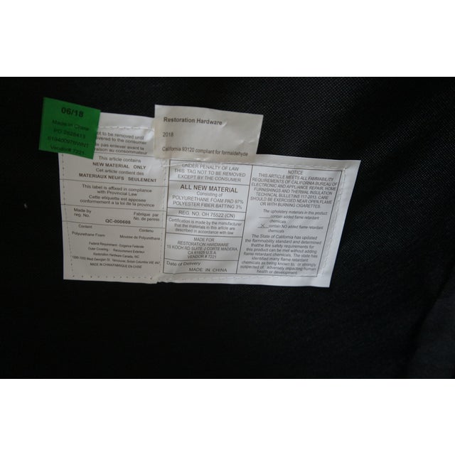 6 Restoration Hardware Modern Low Belgian Track Arm Slipcovered Dining Armchairs For Sale - Image 13 of 13