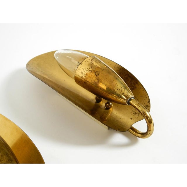 Mid-Century Modern Brass Wall Lamps, 1950s, Set of 2 For Sale - Image 13 of 18