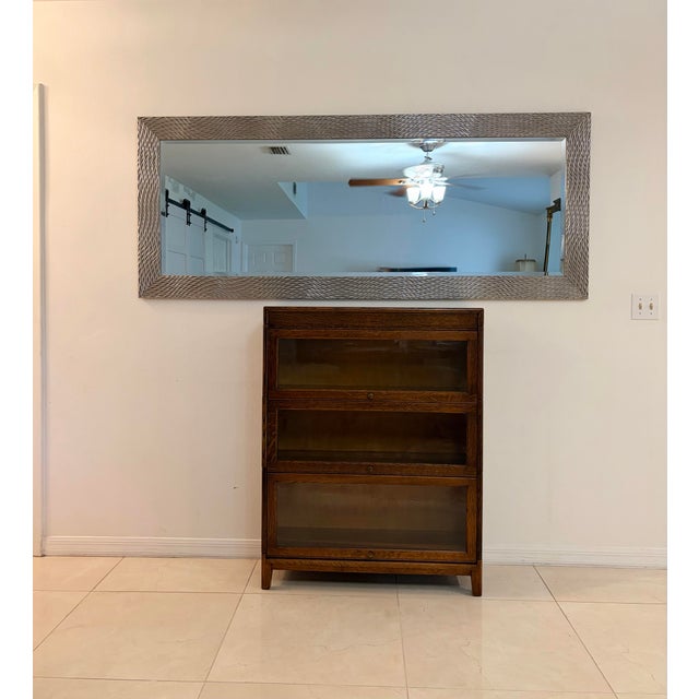 1920s Antique Tiger Oak Barrister/Lawyer’s Bookcase With G.R.M. Mark Intact For Sale - Image 5 of 11