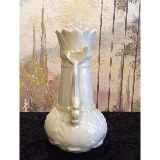 Vintage Belleek Koi Fish Shell Vase Chairish