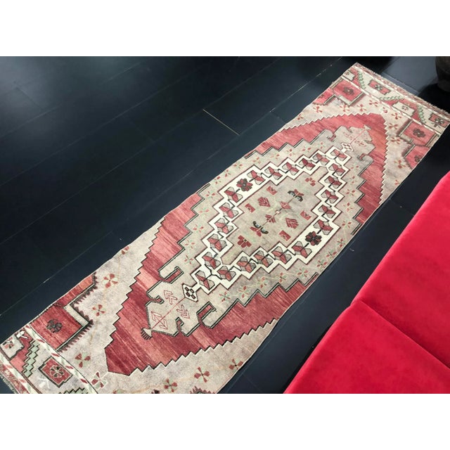 Vintage Traditional Turkish Red Runner For Sale In Phoenix - Image 6 of 11