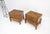 Brown Pair of Burl Asian Campaign Fusion 2 Drawer Night Stands End Table Brass Pulls For Sale - Image 8 of 15