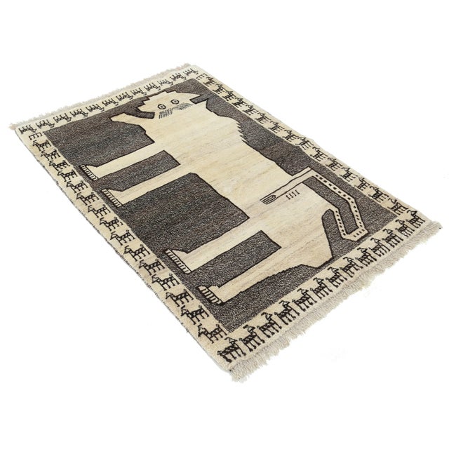 Modern Pasargad Animal Pictorial Shiraz Hand Knotted Rug For Sale - Image 3 of 4