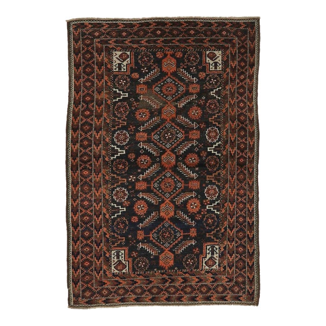 Mid 20th Century Vintage Afghan Wool Rug For Sale