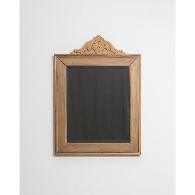 19th Century France Tan Wood Mirror For Sale - Image 4 of 10
