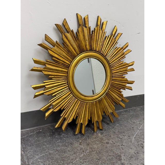 Art Deco Creative Co-Op Sunburst Wall Mirror For Sale - Image 3 of 12