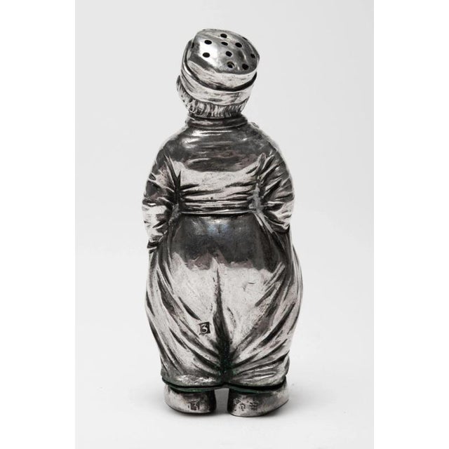 Polish Silver Salt Cellar Porter, 1890s For Sale - Image 5 of 7