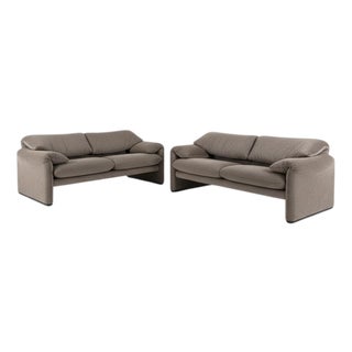 Sofa Set by Vico Magistretti for Cassina, Set of 2 For Sale