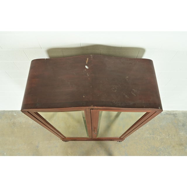 Wood R. J. Horner Victorian Mahogany Mirror Front Armoire Dresser or Linen Press, Circa 1890s For Sale - Image 7 of 11