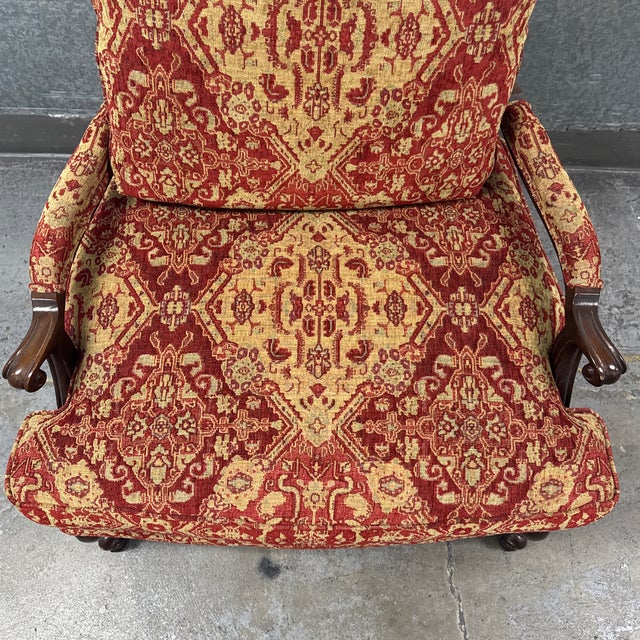 Red Pennsylvania House Bergère Armchair, Vintage For Sale - Image 8 of 12