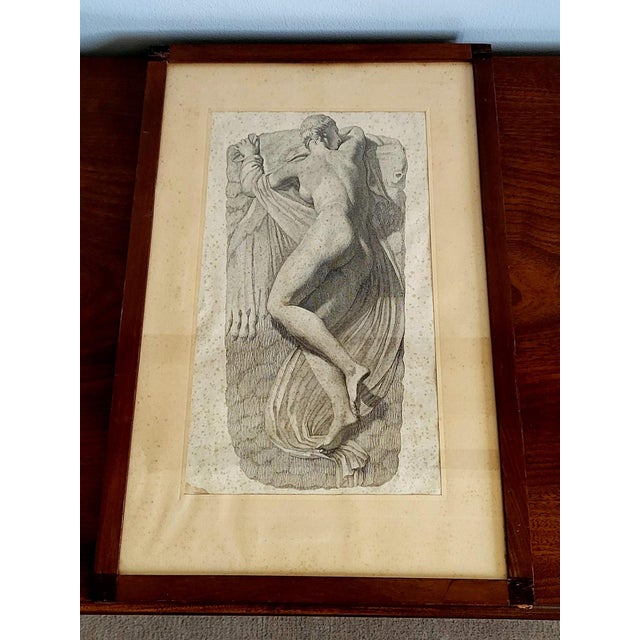 An exceptional, genuine 18th-century Italian copper plate line engraving with etching depicting the celebrated classical...
