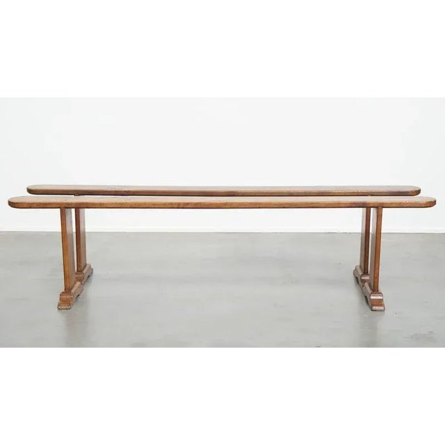 Antique French Hallway or Dining Benches, Set of 2 For Sale - Image 4 of 13