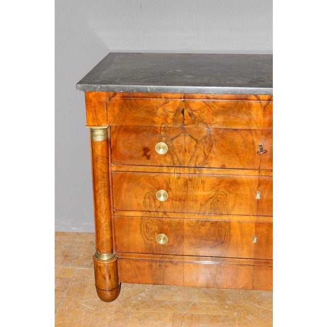 19th Century Empire Commode with Half-Column For Sale - Image 6 of 14