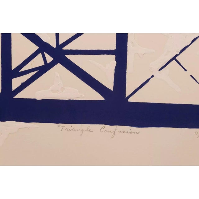 Josep Marasovich Triangle Confusion Signed Op Art Geometric Serigraph on Paper For Sale - Image 9 of 10