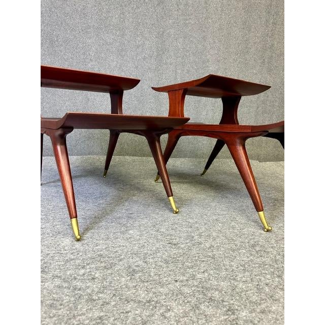1960s Pair William Hinn Style Rosewood Nightstands For Sale - Image 9 of 12